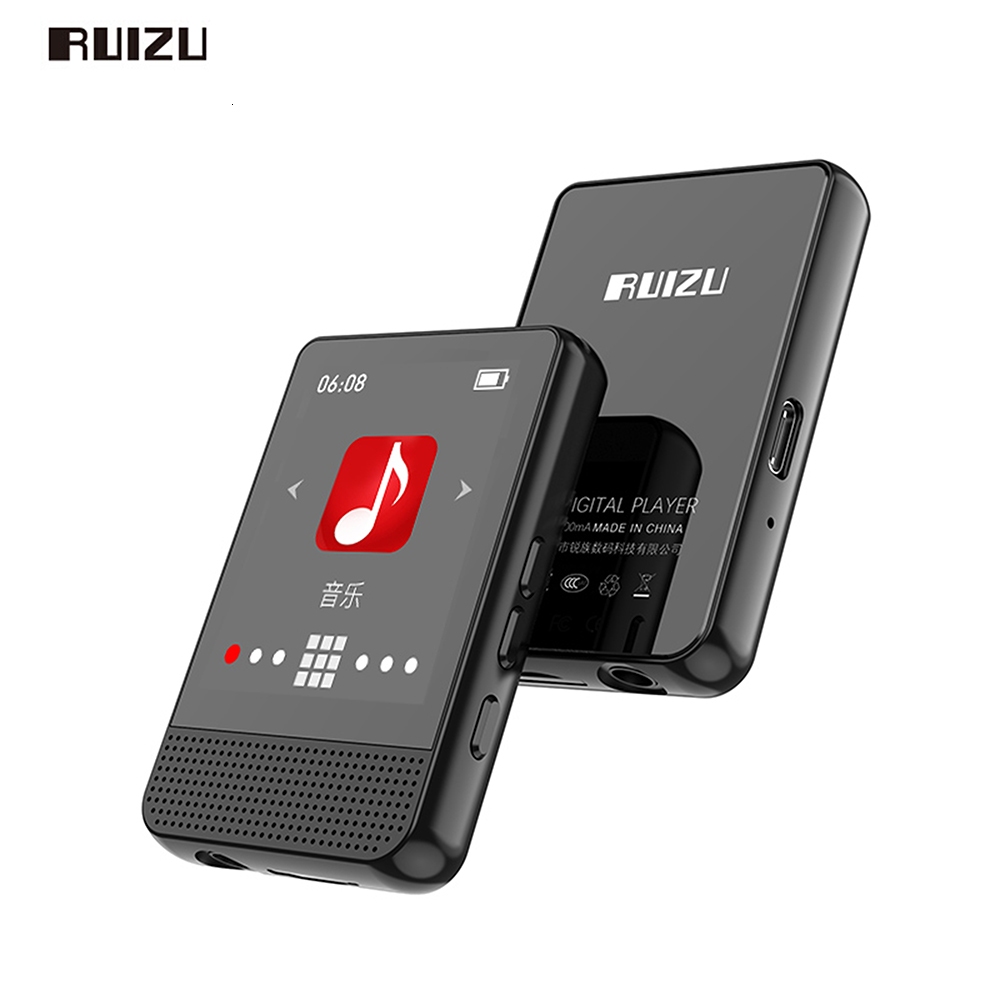 RUIZU M16 MP3 Player Com Bluetooth 5.0 E AltoFalante Tela Sensível Ao