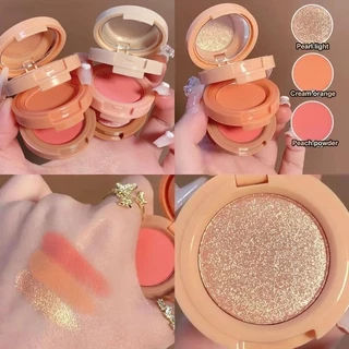 Destaque Sombra Em Pó Matte Blusher Eye Shadow 3 1 Multifunzionale Cosmética De Beleza Facial