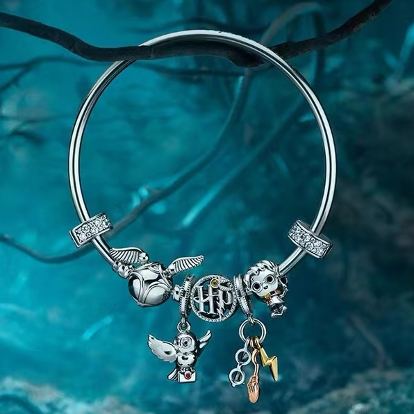 Conjunto Original s925 Silver PAN PAN Conjunto Inteiro Harry Potter Bracelete