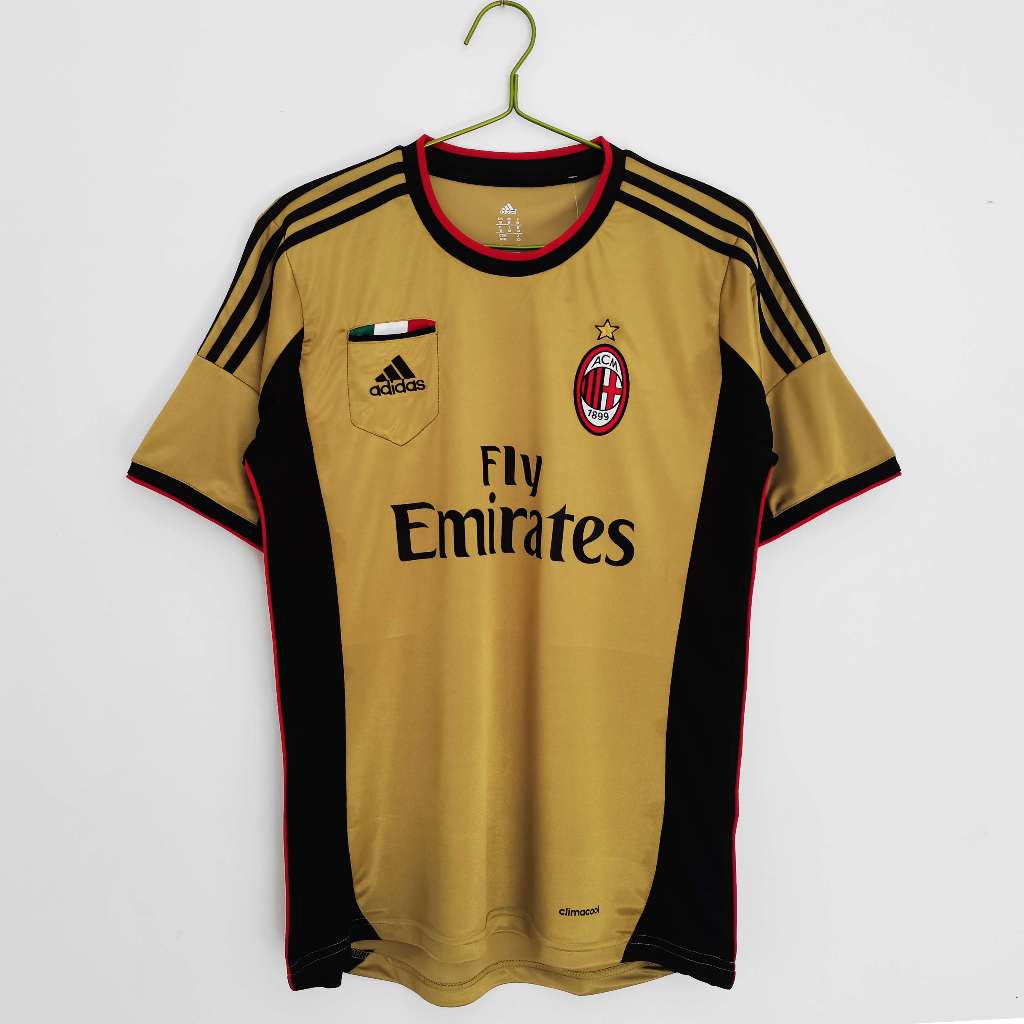 13 14 ac milan retro camisa de futebol futebol jogo temporada no 80