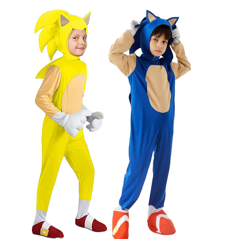 Fantasia De Halloween Carnaval Chineco Azul Super SONIC Menino