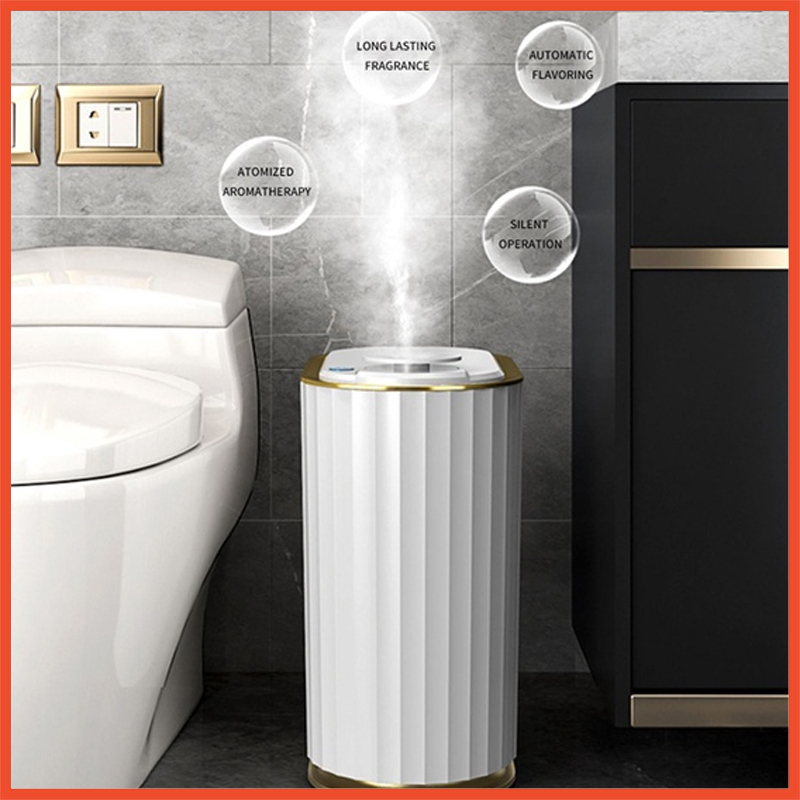 5L/7L Sensor de fragrância inteligente Sensor de cesta de lixo com aroma Cozinha Sala de estar Banheiro Cesta de papel automática Cesta de lixo elétrica com fenda estreita