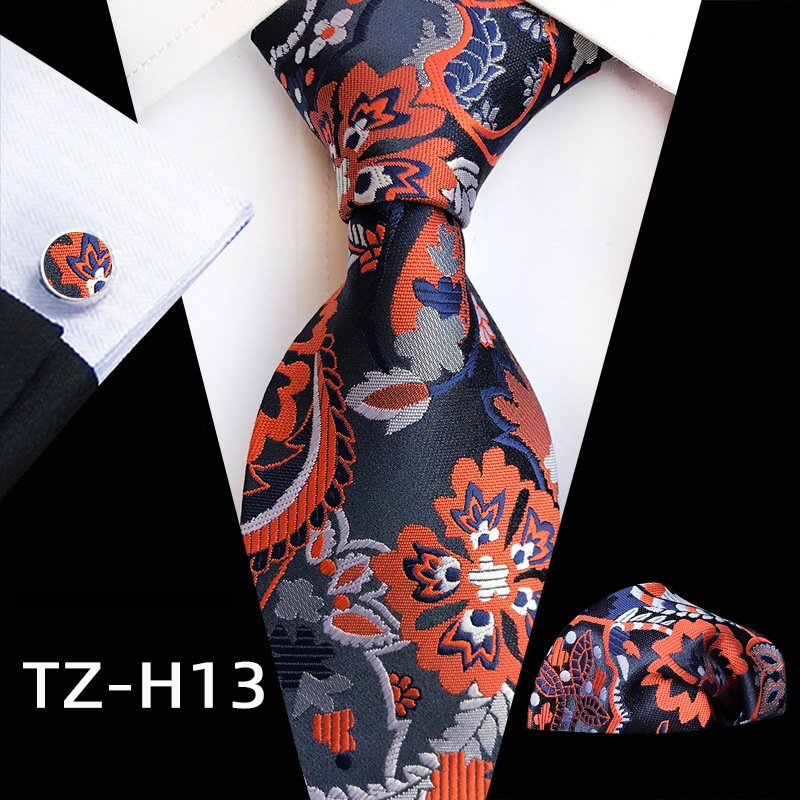 Novo Conjunto De Gravata Floral De Moda Para Homens De Alta Qualidade 8cm De Largura Lenço De Pescoço