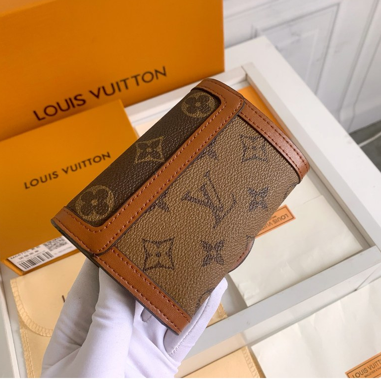 Pronto para enviar 100% original carteira masculina LV Louis