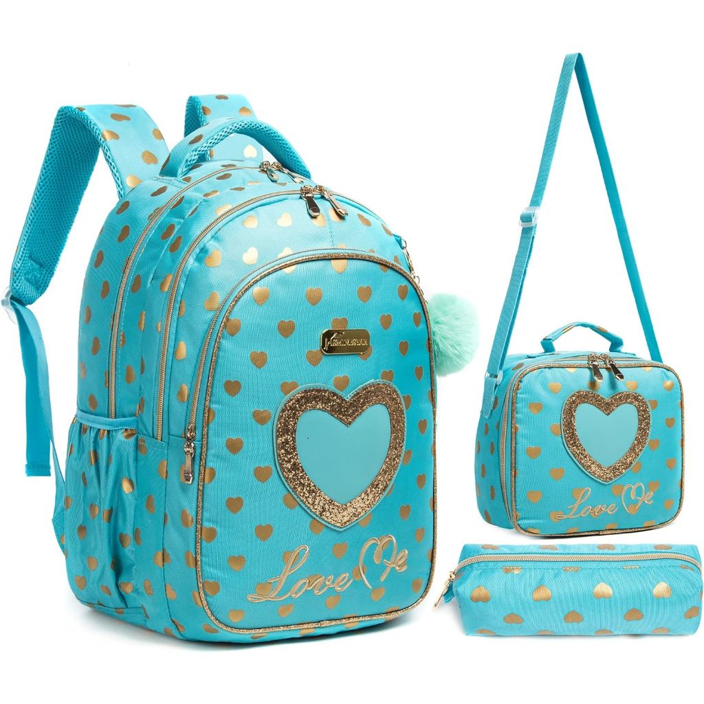 Kit 3 Mochila Escolar Infantil Feminina Grande + Lancheira Menina ...