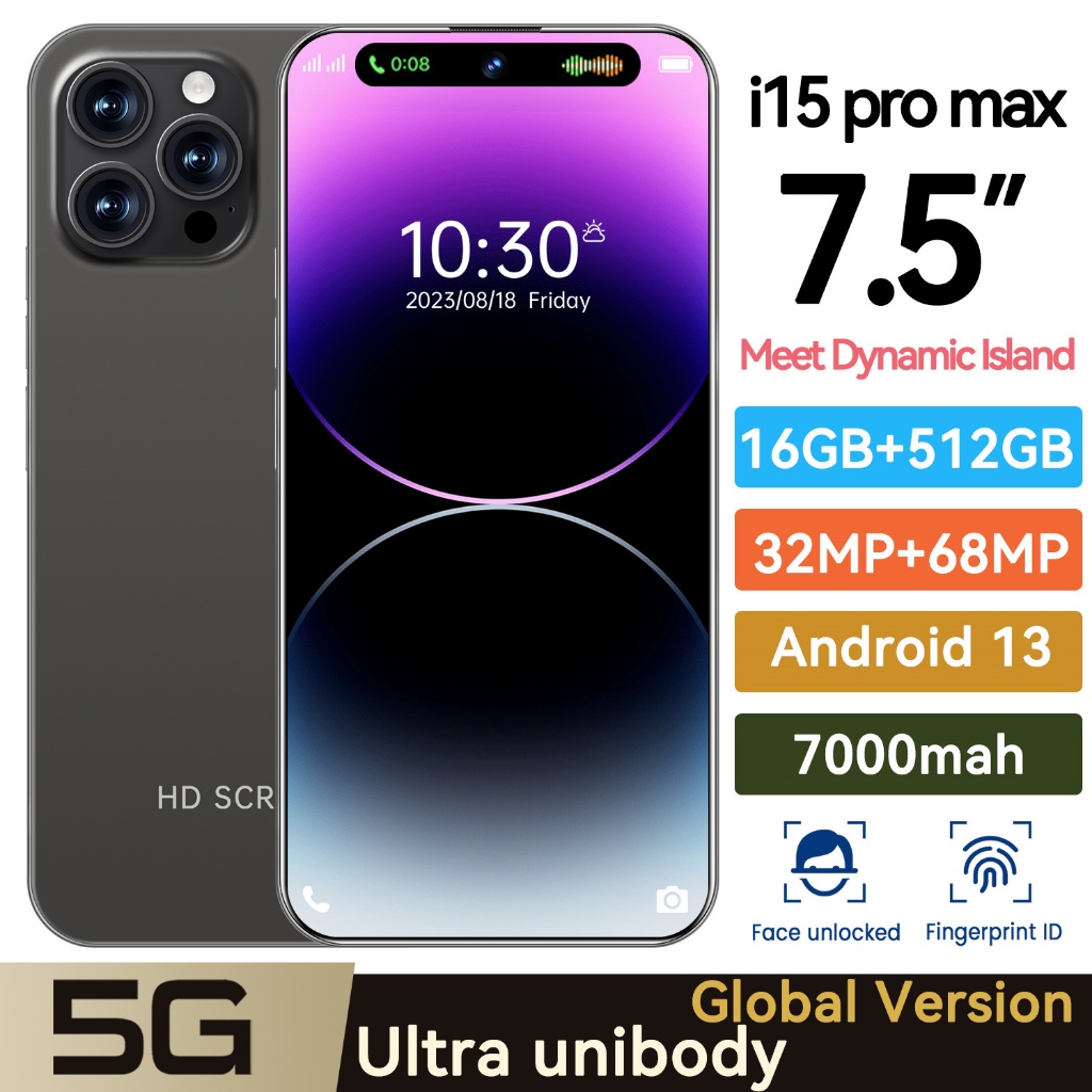 smartphone original i15 Pro Max Sale 7.5 Polegadas 16GB + 1TB 5g/Wifi ...