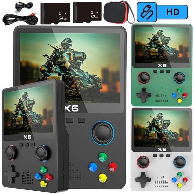 X6 Console De Jogo Vídeo Game Retro 4'Tela IPS Portátil Player De Mão 10000 + Jogos Clássicos Presentes Para Crianças