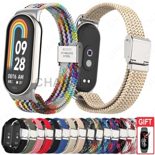Pulseira De Nylon Tecido Fivela Acessórios Para Xiaomi Mi Band 8