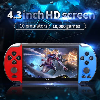 X7 Jogo Portátil 4.3 Polegadas Tela HD Grande 8G Console Clássico De Retro Embutido 10000 Jogos Mini De Vídeo MP5