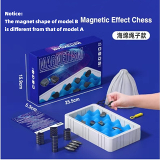 HZH Conjunto de damas Xadrez magnético de madeira maciça para peças de  xadrez magnético para iniciantes Tabuleiro de xadrez dobrável Decoração
