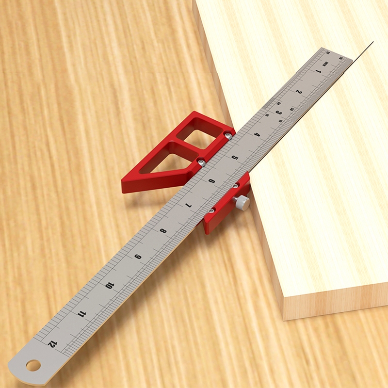 Positioning Block Stop 45/90 Degrees Block Aluminum Alloy Steel Ruler ...