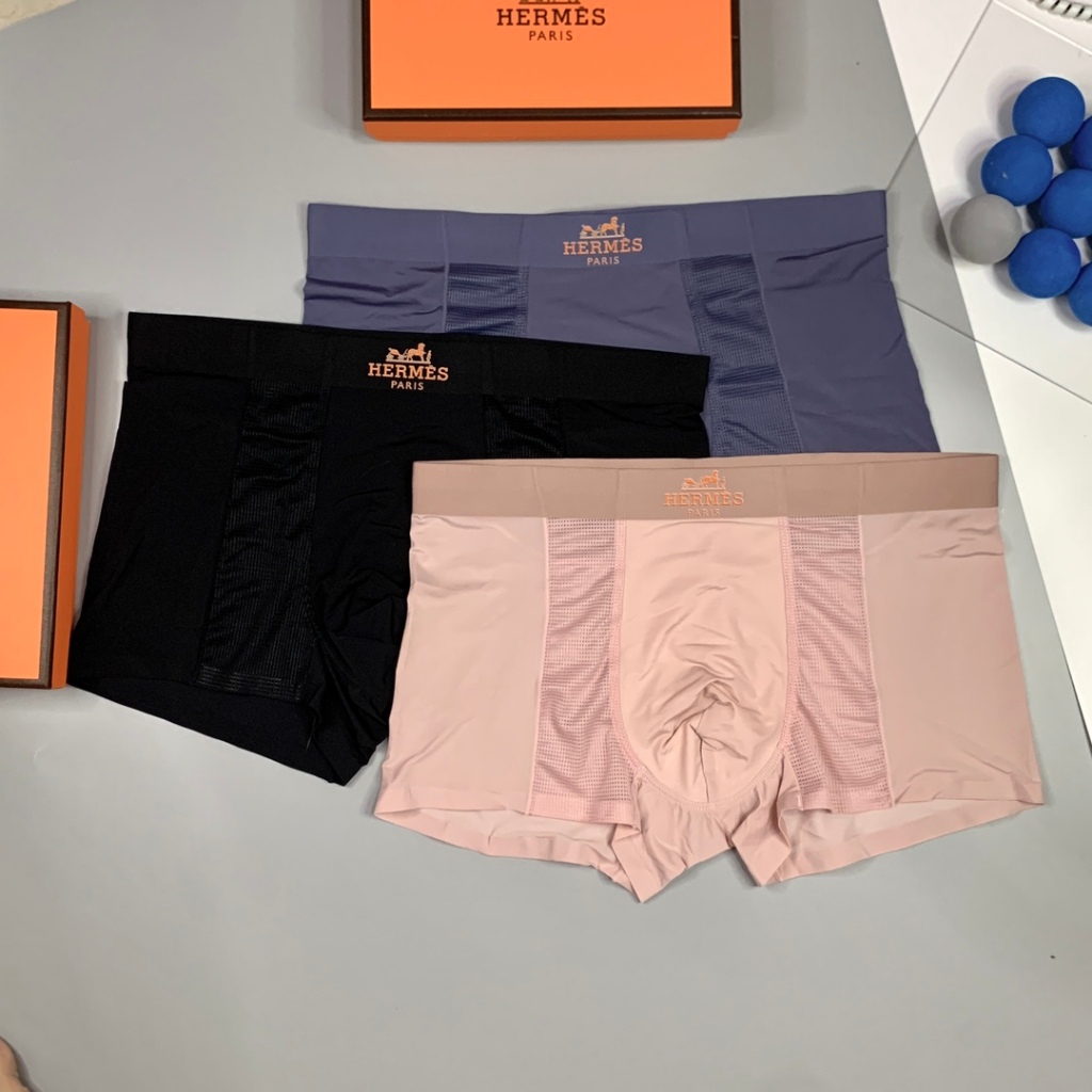 Roupa Ntima Masculina De Grife Cueca Boxer De Seda Gelada Confort Vel E Luxuosa Sedosa E