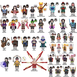 Caçador De Demônios Inosuke Kouzou Kanae Zenitsu Blocos De Construção Tanjirou Figuras De Brinquedo Minifiguras