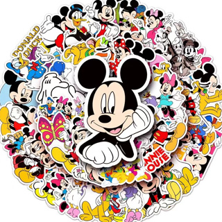 50/10 Peça Funny Disney Mickey Cartoon Graffiti Autocolantes À Prova D