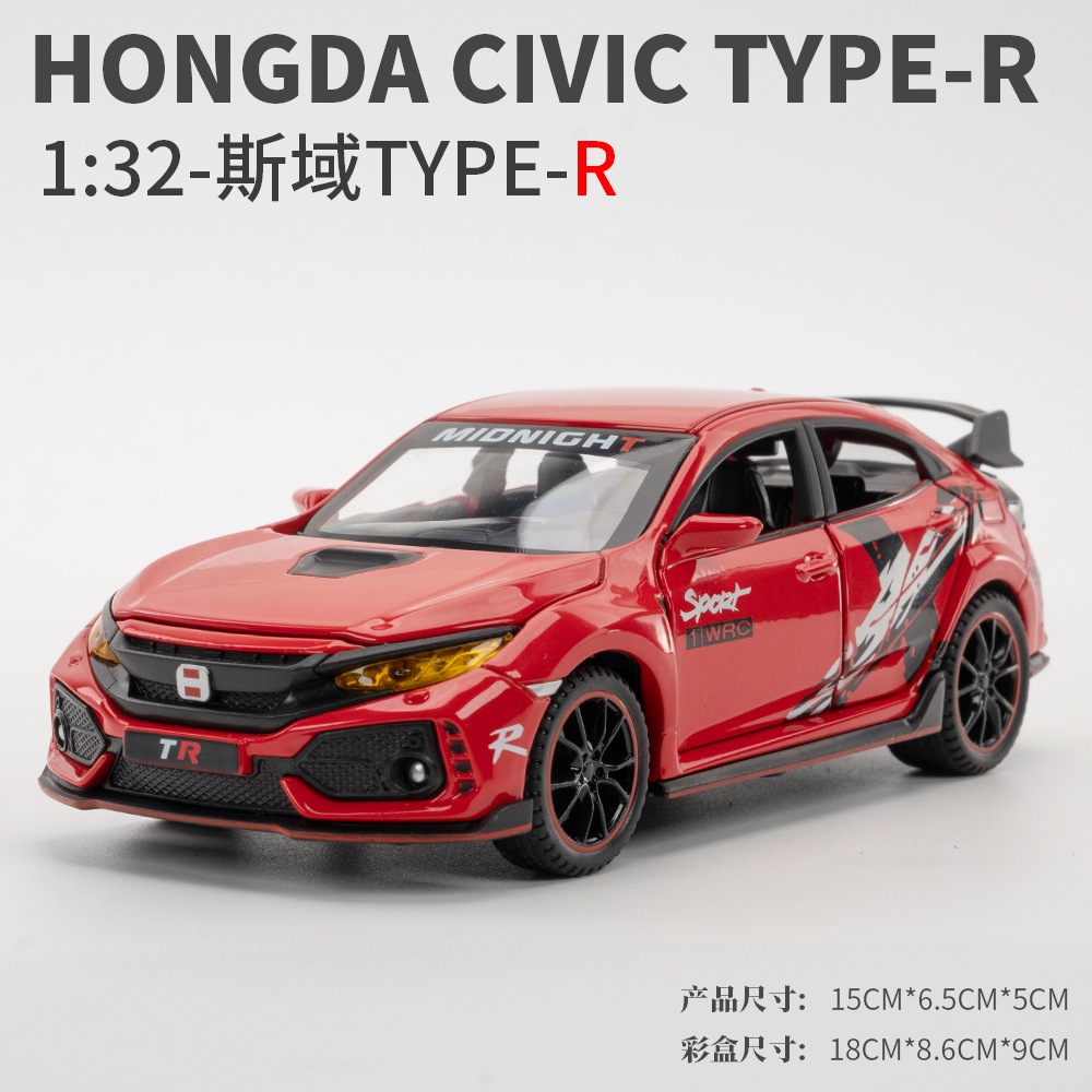 '07 Honda Civic Type R 10台セット Honda Civic Type R 2007 Fd2 Preto Ou Vermelho 1/64 D.c.t 7cm