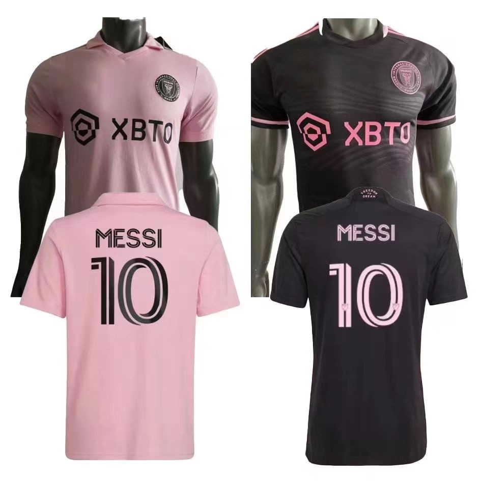 2023 2024 Inter Miami Futebol Jerseys CF Messis Martinez Higuain MLS 23 24  Mulheres Homens Crianças Kit Camisas de Futebol Jogador Fãs Versão Uniforme