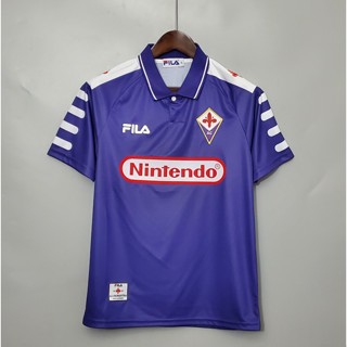 Retro1998-99 Camisa De Futebol Manga Curta/Longa Home/Shorts Fiorentina 1 : 1