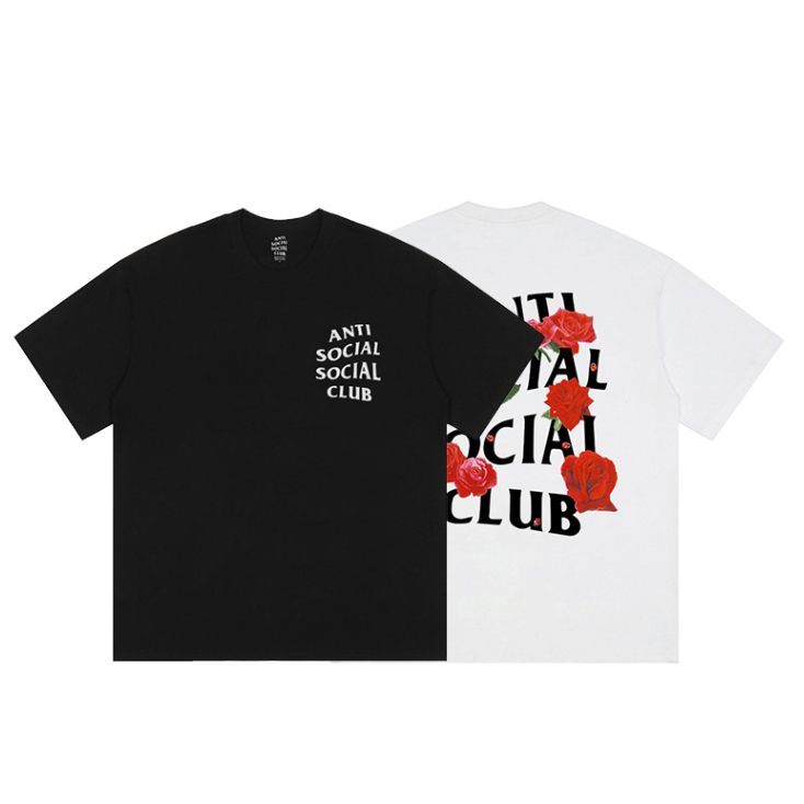 ANTI SOCIAL CLUB 2024 Original Novo Clube ASSC Rose Co Camiseta Exclusiva De Manga Curta Da Marca