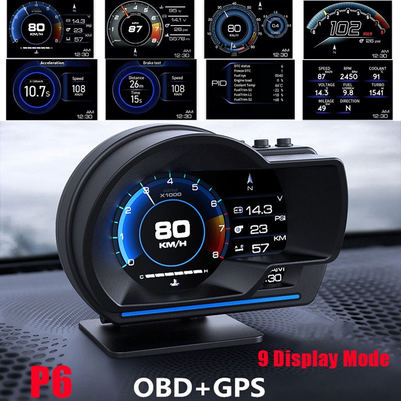 OBD2 Hud Head Up Display OBD + GPS Velocímetro Digital Odômetro De Consumo De Combustível Tensão Medidor De Temperatura De Óleo/Água Código De Falha Limpo
