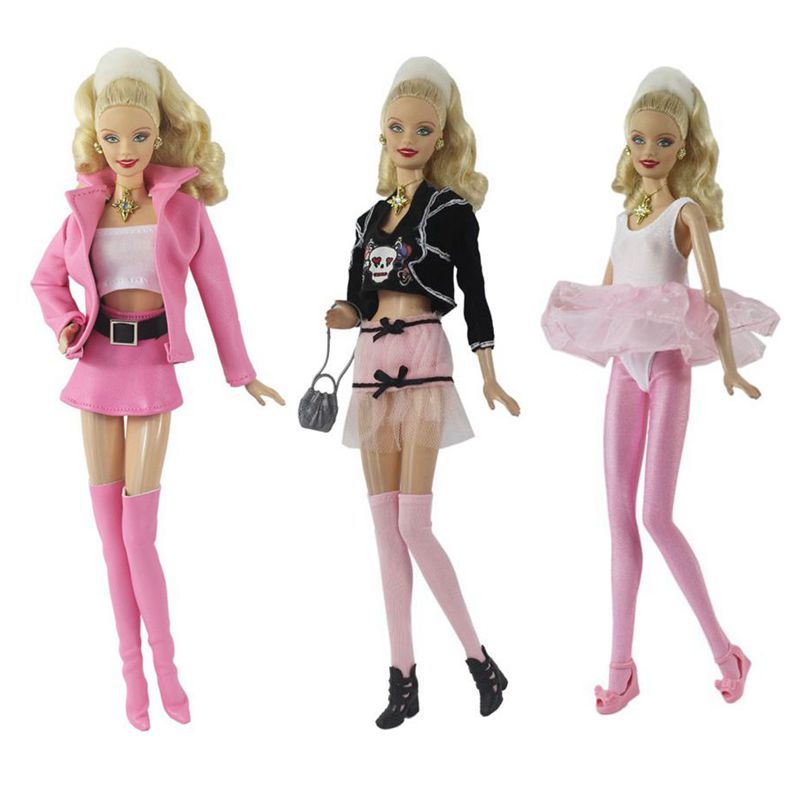 Kawaii Itens Moda Saias De Bonecas Sapatos Bolsas De Mão Brinquedos  Infantis Coisas De Embarque Grátis Mini Acessórios Para Barbie DIY Presente  De