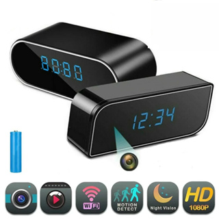 Mini Relógio Câmera HD 1080P WIFI Control Alarme Secreto De Visão Noturna IR DVR De Vídeo Gravador Segurança De em Oferta na Shopee