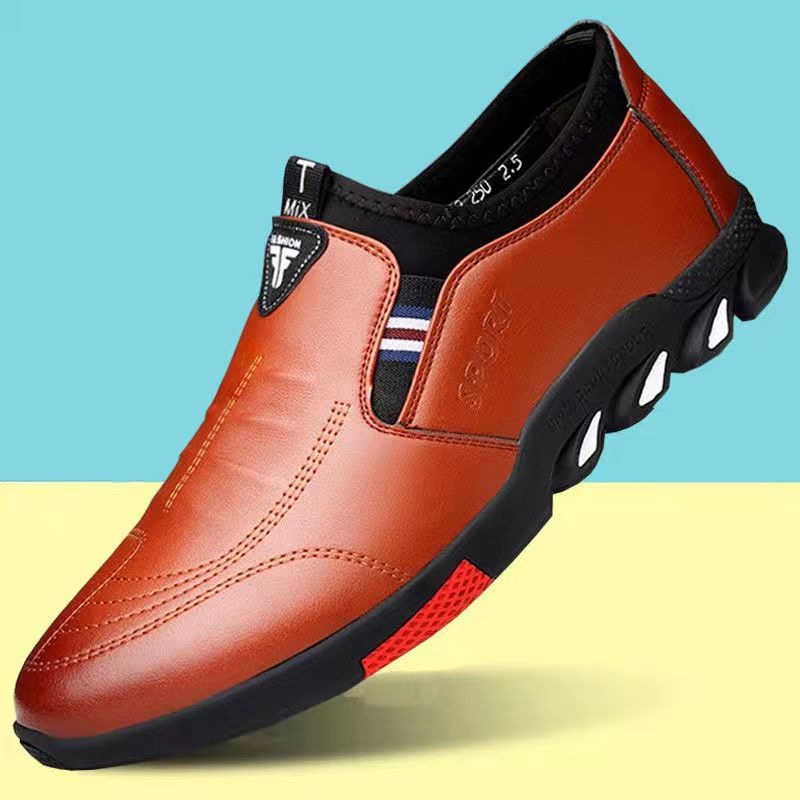 Sapatos De Couro Masculino 2023 Nova Primavera Novo Casual Social Solo Macio , Não Deslizante , Respirável E Completo