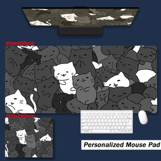 Tapete De Rato Kawaii Cat | Mousepad De Jogos Estendido Projeto Antiderrapante À Prova D'água Mouse Pad Grande 900x400mm Deskmat