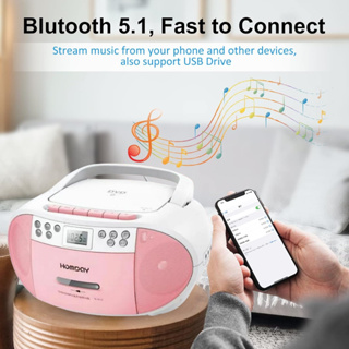 Toca Discos Retro 3 Velocidades com Bluetooth, USB e Alto Falantes  Embutidos, DANFI ÁUDIO DF TE012PK, Rosa - Dular