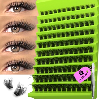 GROINNEYA Cluster Lashes 100/200 Pacotes Extensão De Cílios Naturais Volume Pestanas Individuais De Vison Mistas Em Bandeja