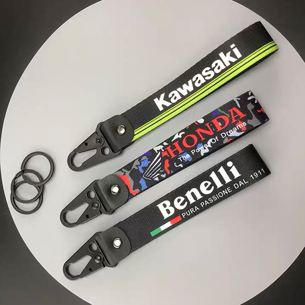 Impressão Digital Lateral Dupla De Motocicletas Key Chain Rantai Kunci Motorcycle KeyChain