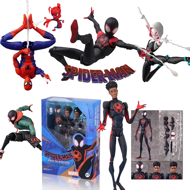Miles Morales No Spiderverse SV ACTION Figura Do Homem-Aranha Peter Parker O Vingador Modelo Articulado Incrível