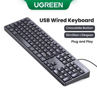 Teclado UGREEN USB Com Fio Design Ergonômico 10 Milhões De Vida Útil Para MacBook Air Pro MateBook 14 Windows 7/8.1/10/11