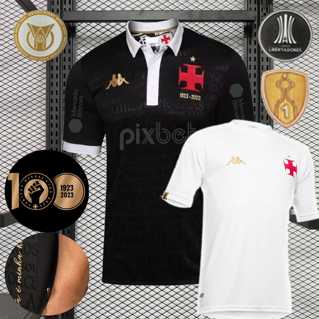 camisa 3 vasco camisa vasco 100th 2023-2024 Personalizada Alta Qualidade 1 : 1
