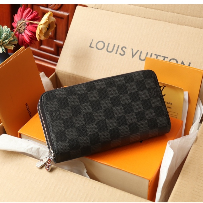 Pronto para enviar 100% original carteira masculina LV Louis