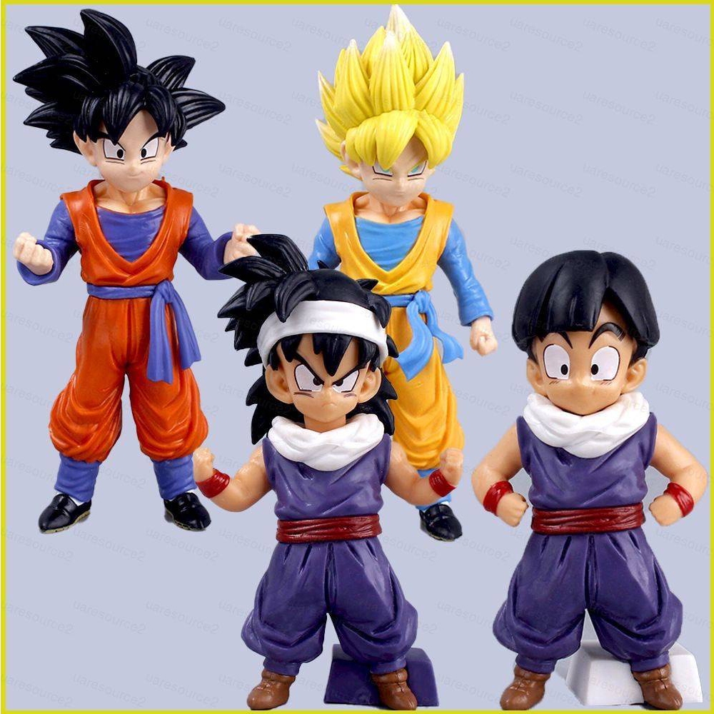 6Pcs/Set 9,5cm Dragon Ball Z Anime Figura Filho Goku Vegeta