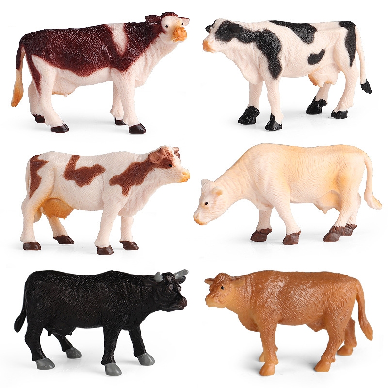 Conjunto De Simulação Modelo Mini Vaca Gato Peixe Crianças Quebra ...