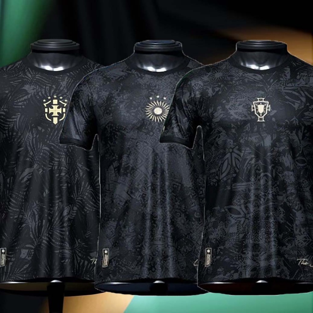 2022 2023 Jersey Brasil Preto Nome Personalizado Número Futebol 1 : 1  Camisa VEE9 - Escorrega o Preço