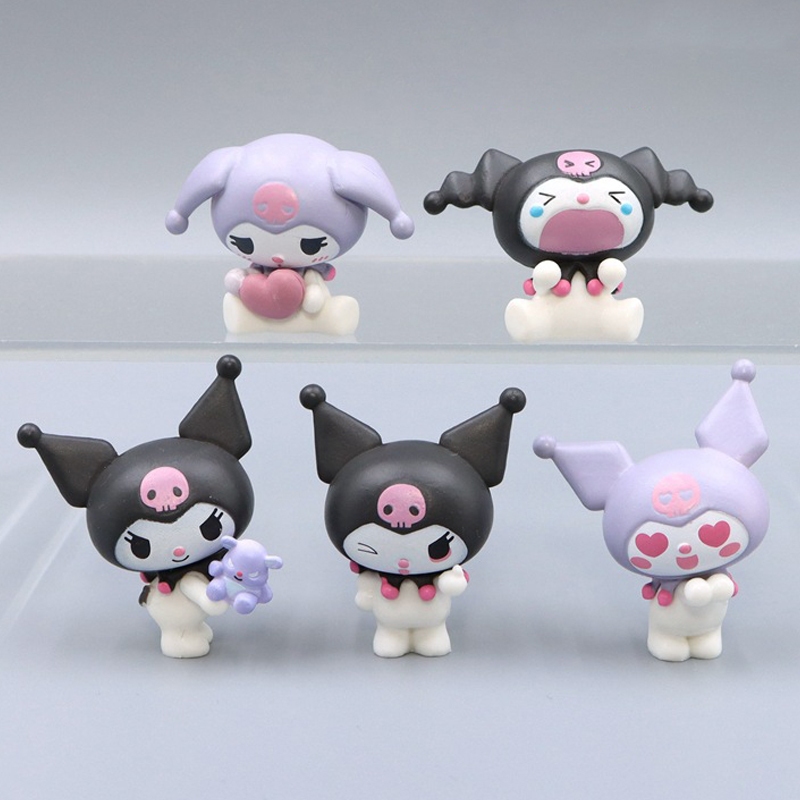 5pcs Kuromi My Melody Cute Anime Character Mini Figures