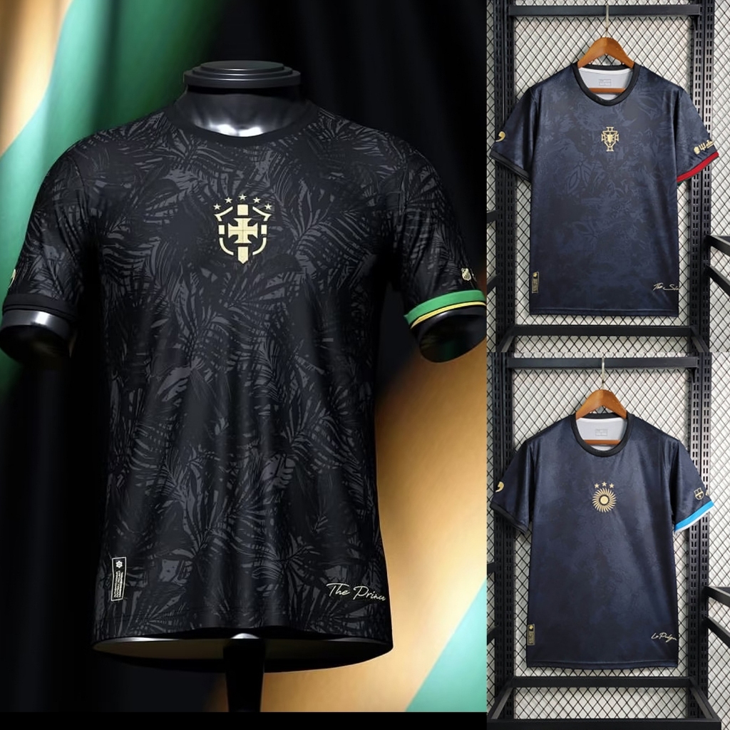 2023/2025 Brasil Edição Especial Camisas De Futebol Preto Portugal