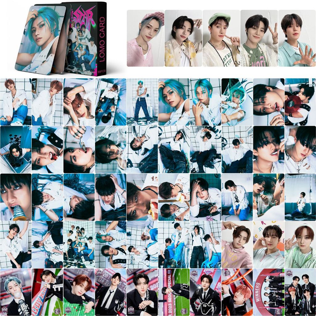 55 PCS Stray Kids Lomo Kpop Stray Kids Photocard Lomo Cards