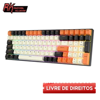 RK ROYAL KLUDGE RK100 Teclas Carbono 100 Teclado Mecânico Sem Fio Hot Swappable