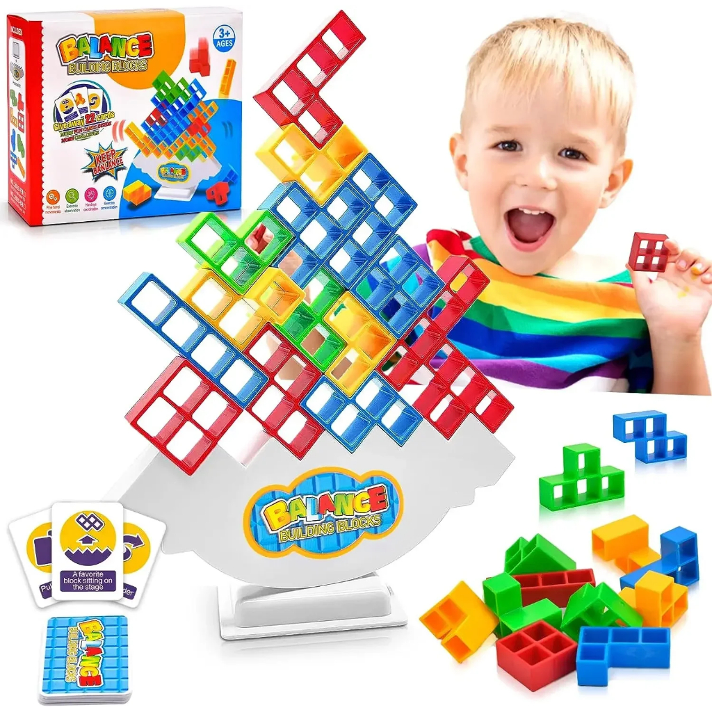 Tetra Tower Balancing Toys Stacking/Kids Balance Stacked Board Game/Blocos De Construção Russos Stack Brinquedos Educativos Para Crianças Adultas