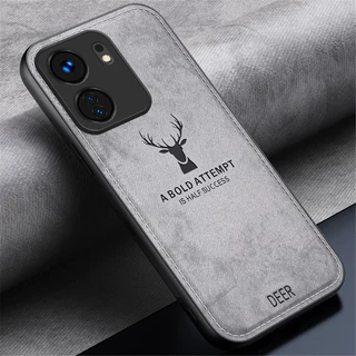 Redmi 13C Capas À Prova De Choque Capa Macia De Tecido De Veado Vintage