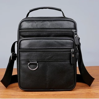 Bolsa Para Homem De Couro Genuína O Ombro Seção Vertical Mensageiro De Negócios Mochila Lateral casual De Vaca Ao Ar Livre A Nova Portátil De Maré ipad laptop