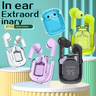 Novo Fone De Ouvido Bluetooth Big Bass Sem Fio Com Concha Transparente 5.3 Earbuds HIFI LED À Prova D'água TWS Universal Wireless Headphone
