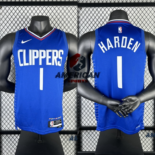 Homens Camisa 2023NBA Los Angeles LA Clippers James Harden Camiseta Black 2023/24 Basquetebol Bordado Jersey