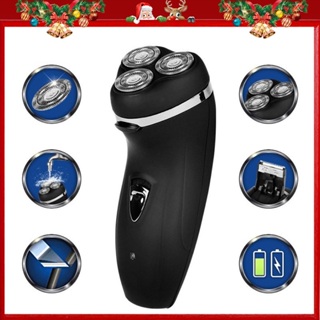[Máquina De Barbear Masculina Recarregável 220V 4D 3 Cabeças | TDU 220V Homens Elétrico Barbeador De Barba De Cabeça