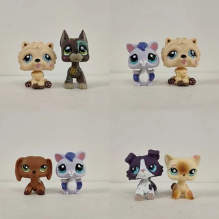 2pcs/lot LPS toy Pet Shop Cat Dog Squirrel Littlest Brinquedo Para Crianças # 1016