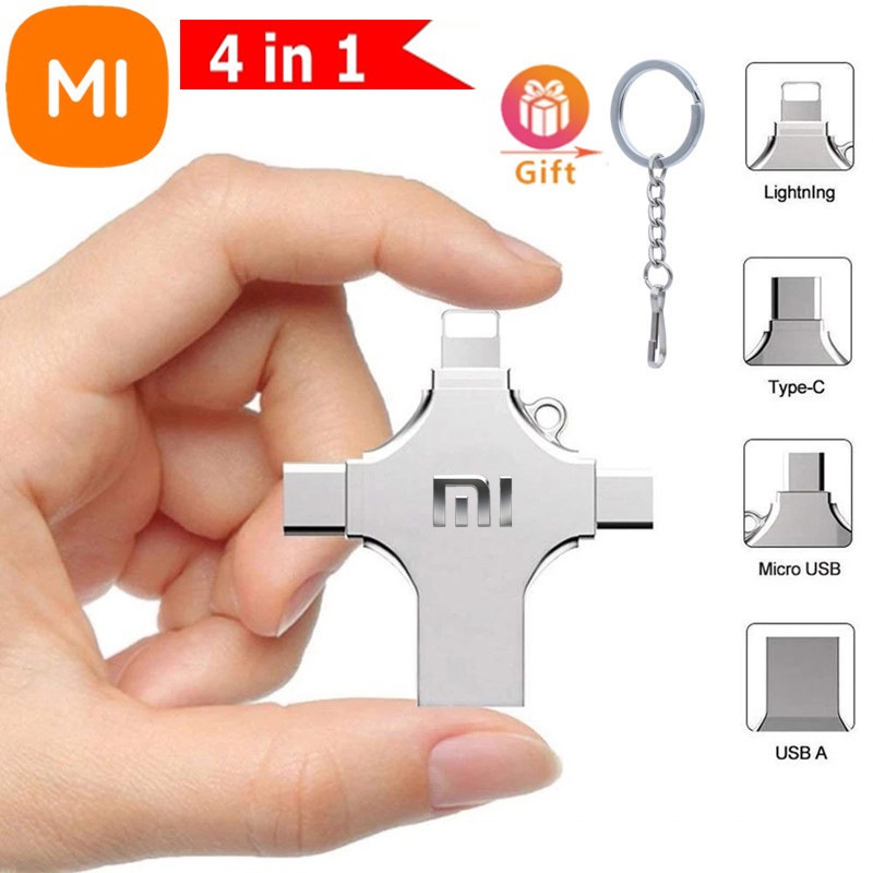 Xiaomi 4em 1 OTG USB Tipo C 64GB 128GB 256GB 1TB Disco Rígido Suspenso ...