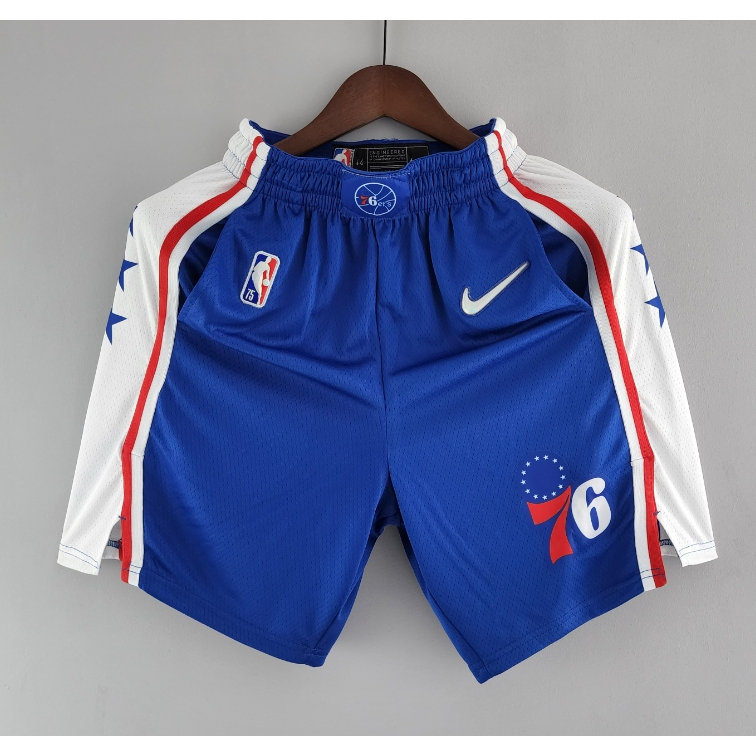 2022 Versão Prensada A Quente Calções NBA Philadelphia 76ers Calças De Basquete